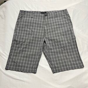 Britches Plaid Flat Front Chino Shorts Mens 38